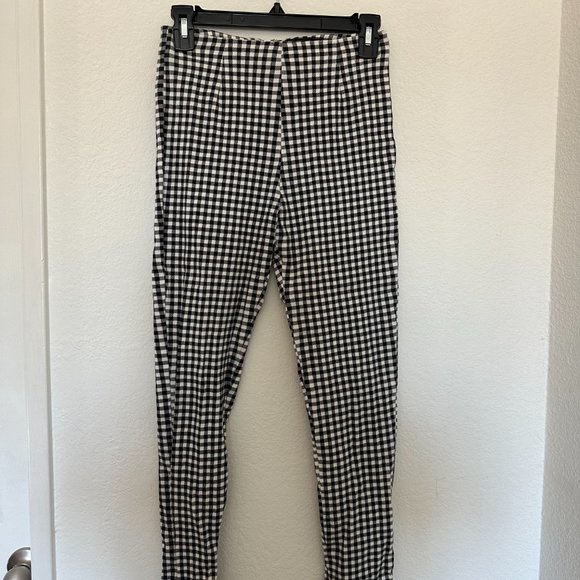 Lulus, Black and White Gingham Women's Pants - Picture 3 of 3